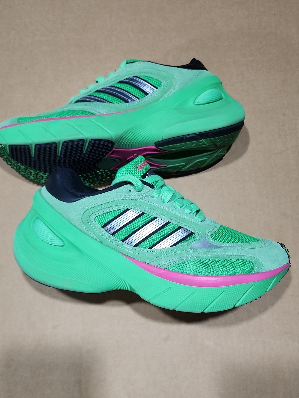 Adidas Adizero Goukana Lime Green Black JR1664 Sz 10.5